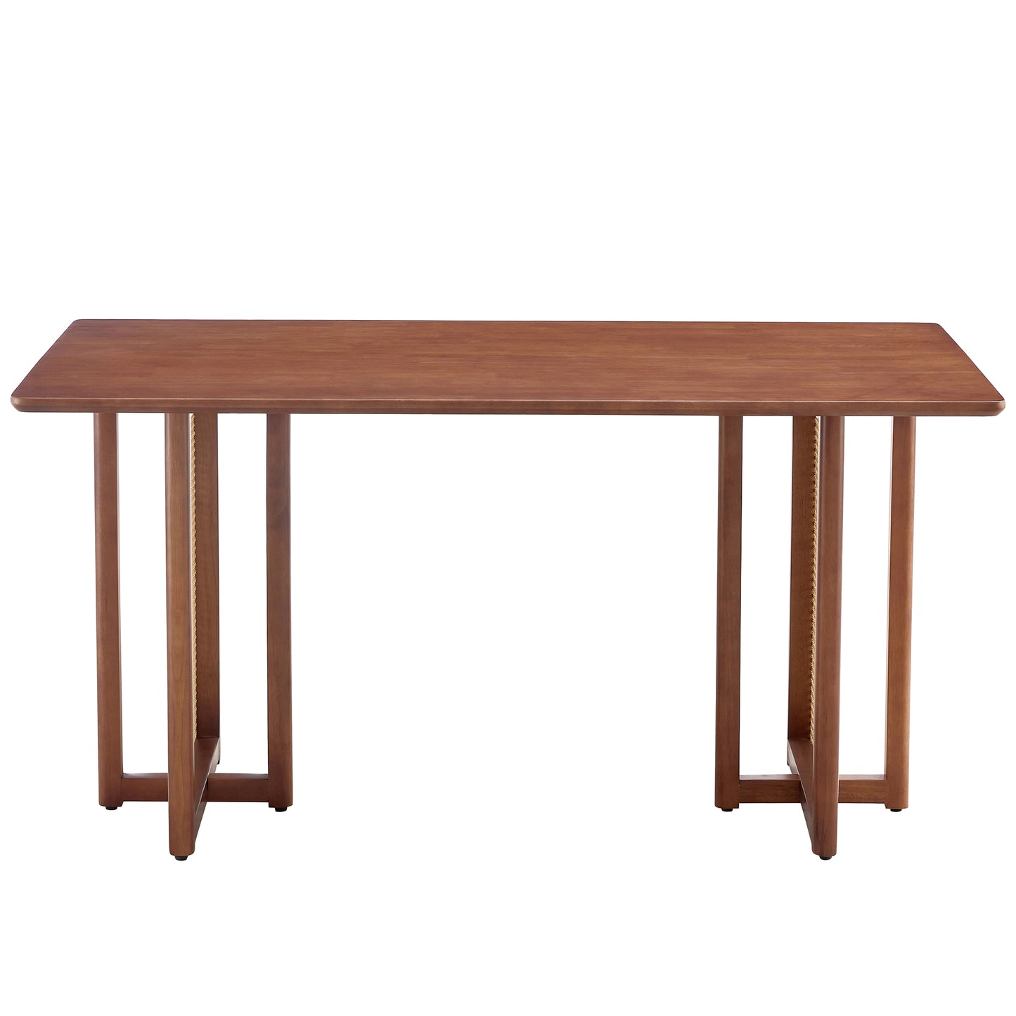 Chinese country retro solid wood dining table, simple modern imitation rattan dining table, wooden dining table, desk. Suitable for dining room, living room, office