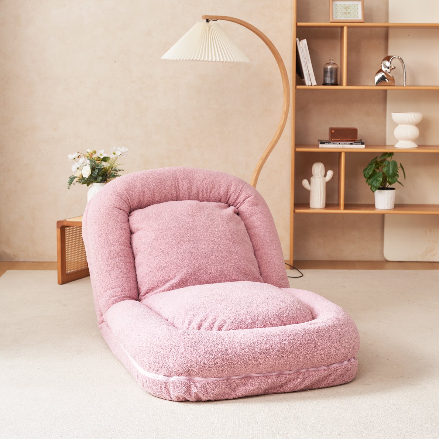 Triple Fold Down Sofa Bed,PINK