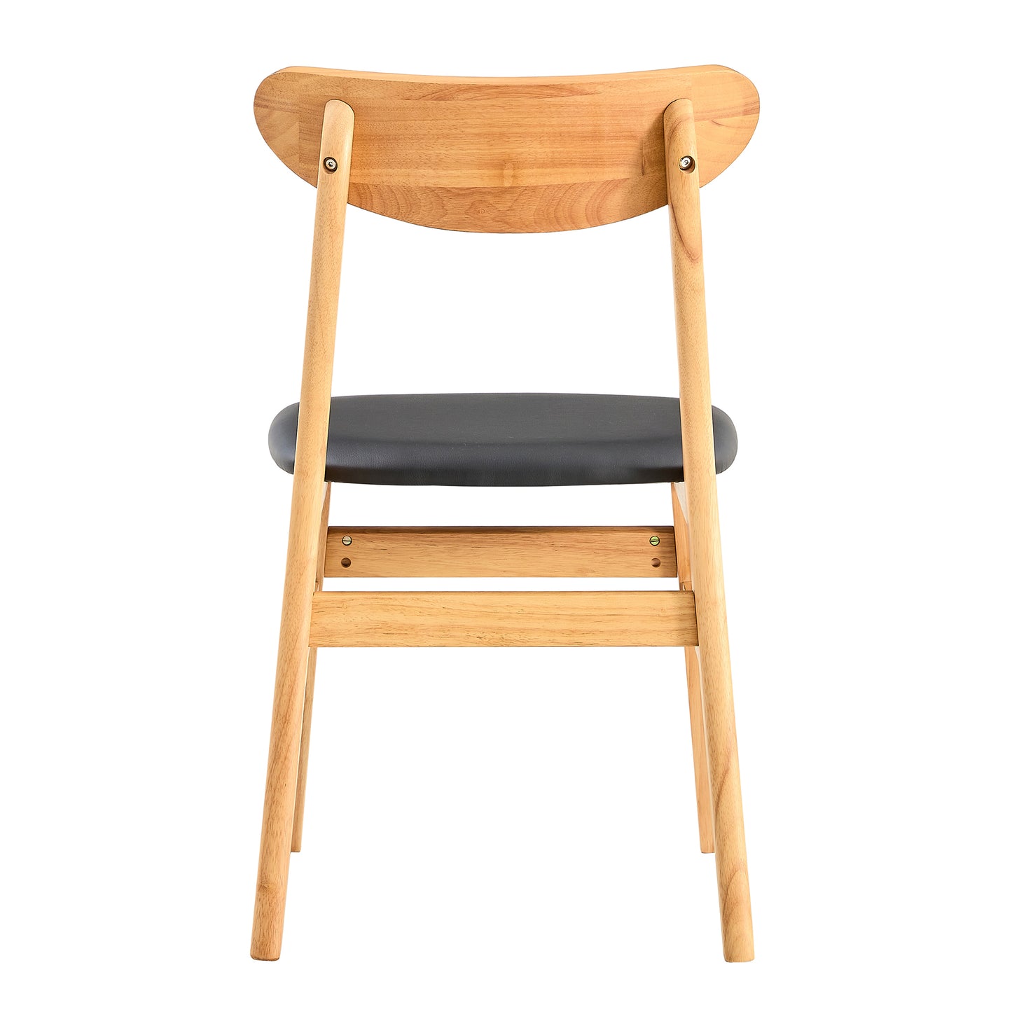 The stylish and durable solid wood dining chair, small curved back, PU cushion, and beautiful shape match perfectly with any room and everyday use