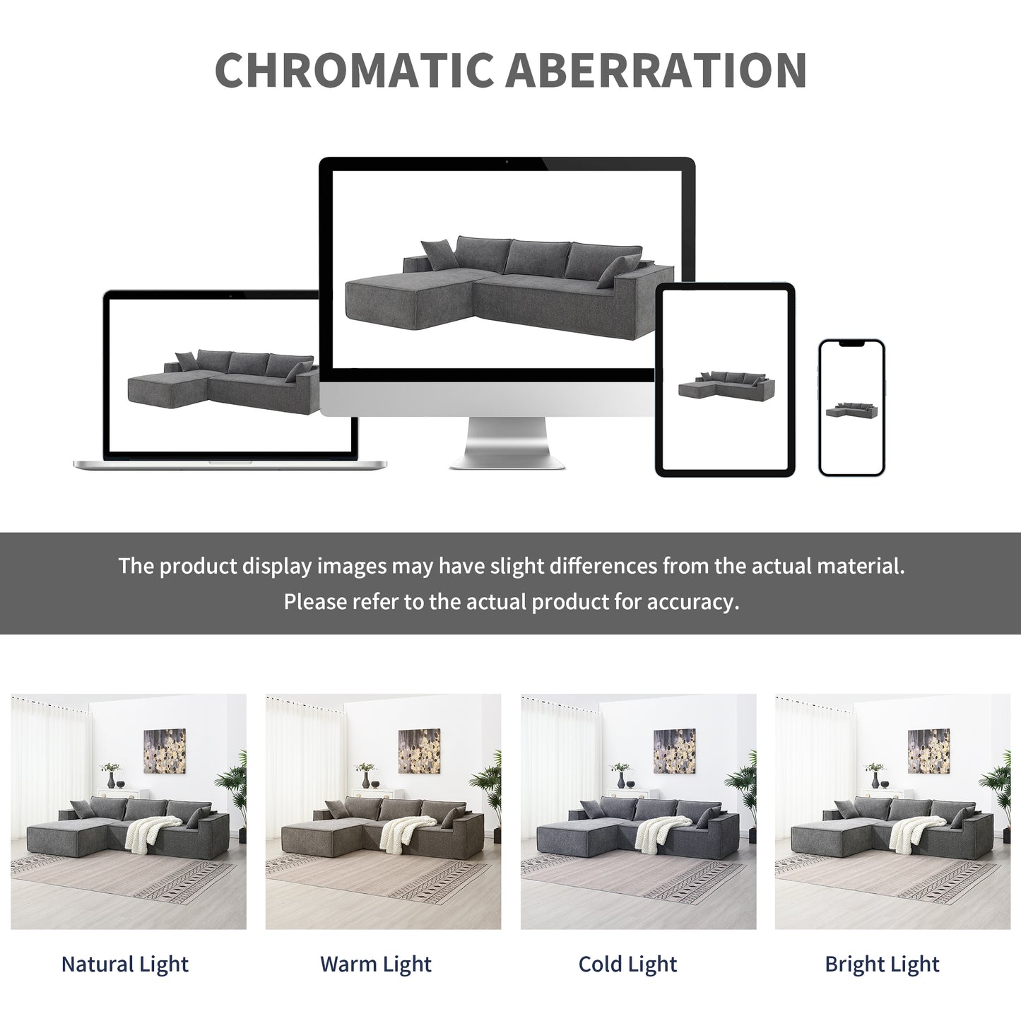 [VIDEO+New] 111.5*72" Minimalist Style Modular Sectional Sofa,Wrinkle-resistant Chenille Couch Set,L-Shaped Compressed Sofa for Living Room,2 PIC Free Combination,No Assembly Require,3 Colors