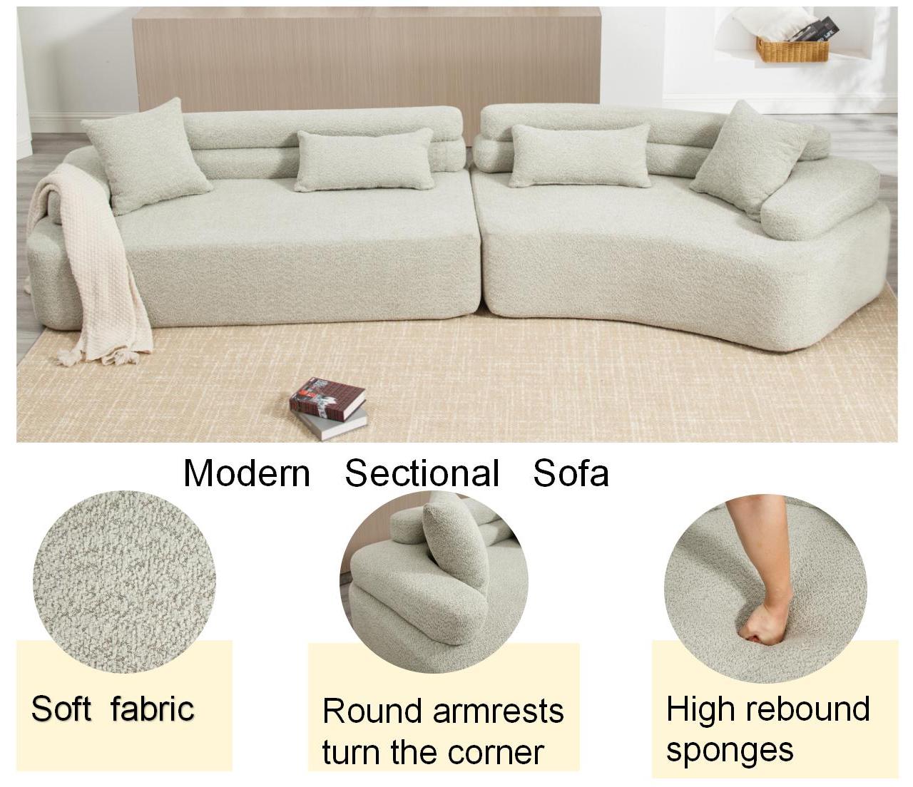 Unique modeling design,Upholstered Indoor Furniture,Foam-Filled Sleeper Sofa Bed for Living Room,Bedroom,3 Colors