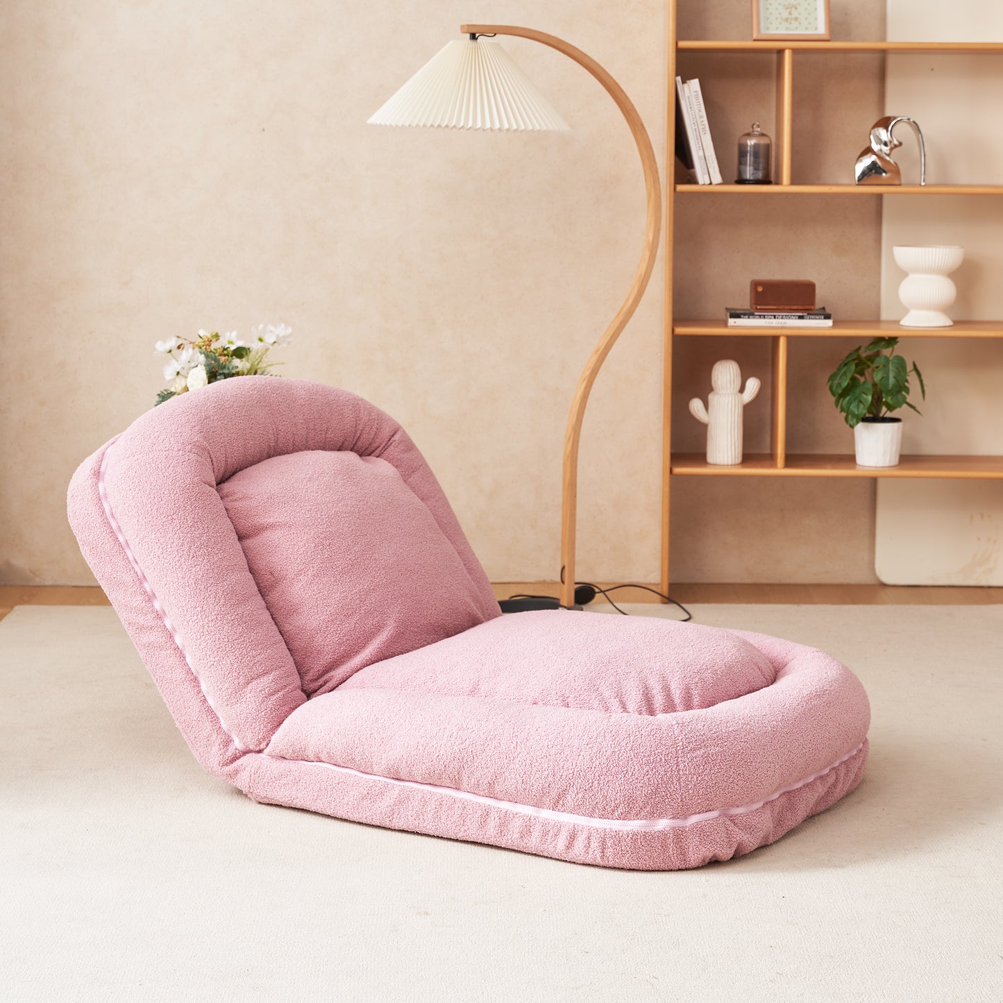 Triple Fold Down Sofa Bed,PINK