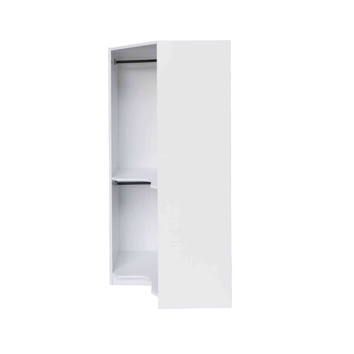 Polygon Corner Wardrobe, White