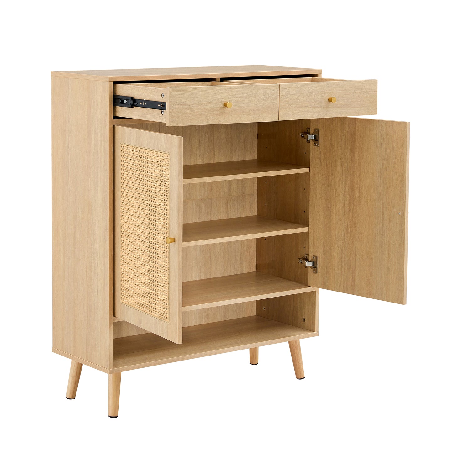 Modern minimalist storage cabinet, rattan shoe cabinet, bed top cabinet. Beautiful shape, suitable for corridors and living rooms.