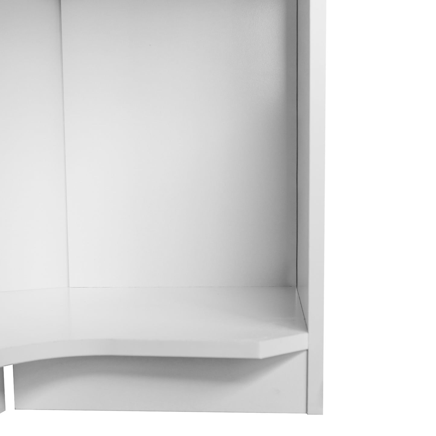 Polygon Corner Wardrobe, White