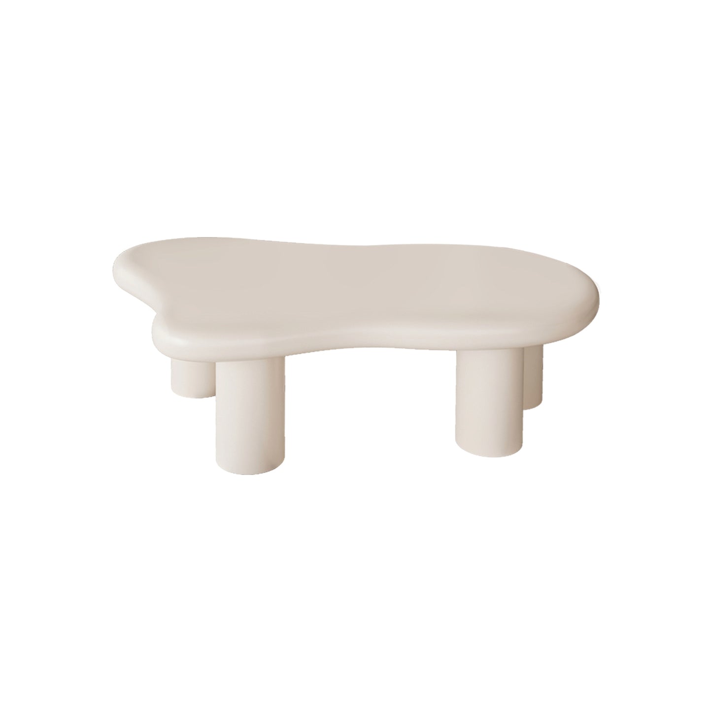 （缺货）47 Inch Cream Cloud Shaped Coffee Table for Living Room