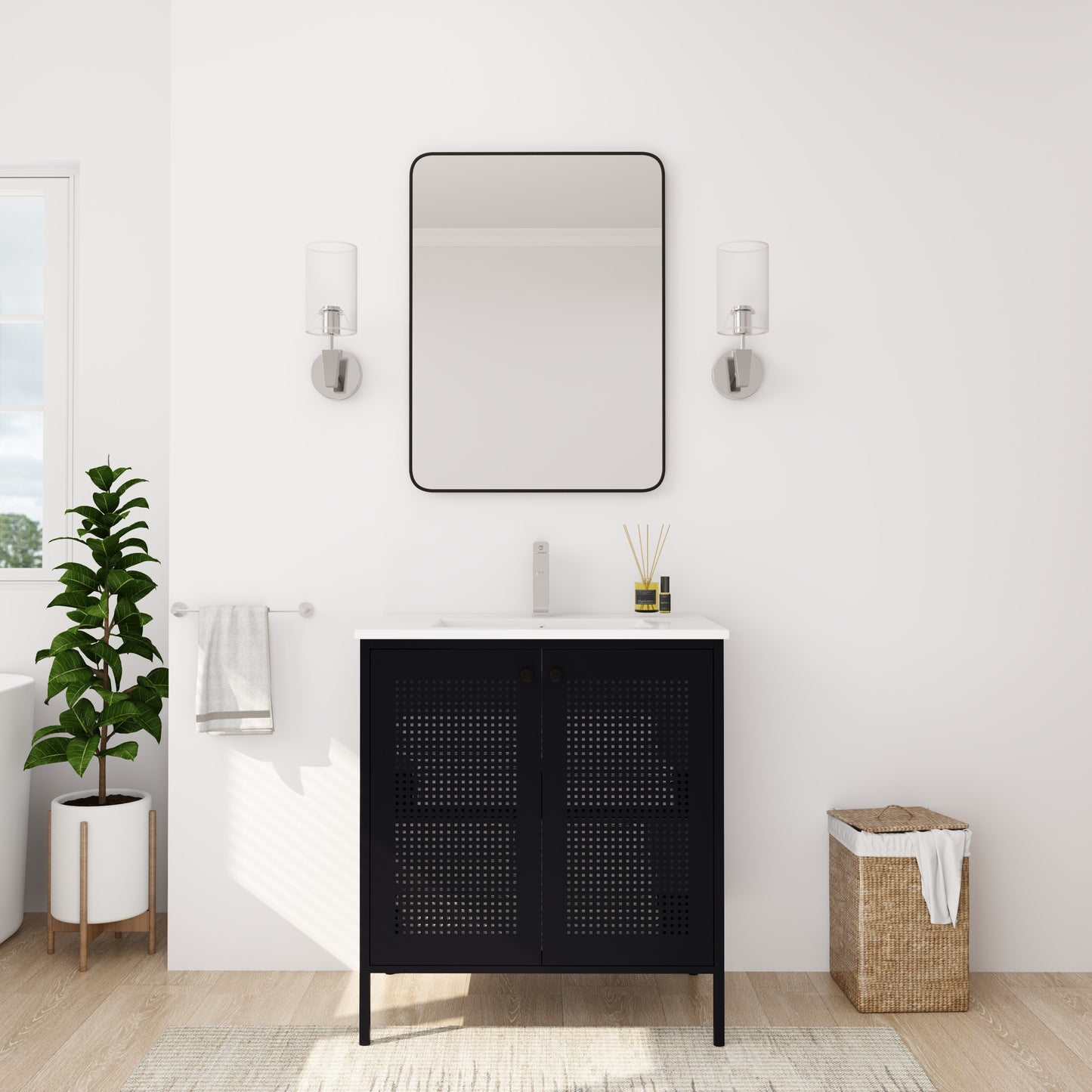 30 Inch Freestanding Bathroom Vanity With Ceramic SInk