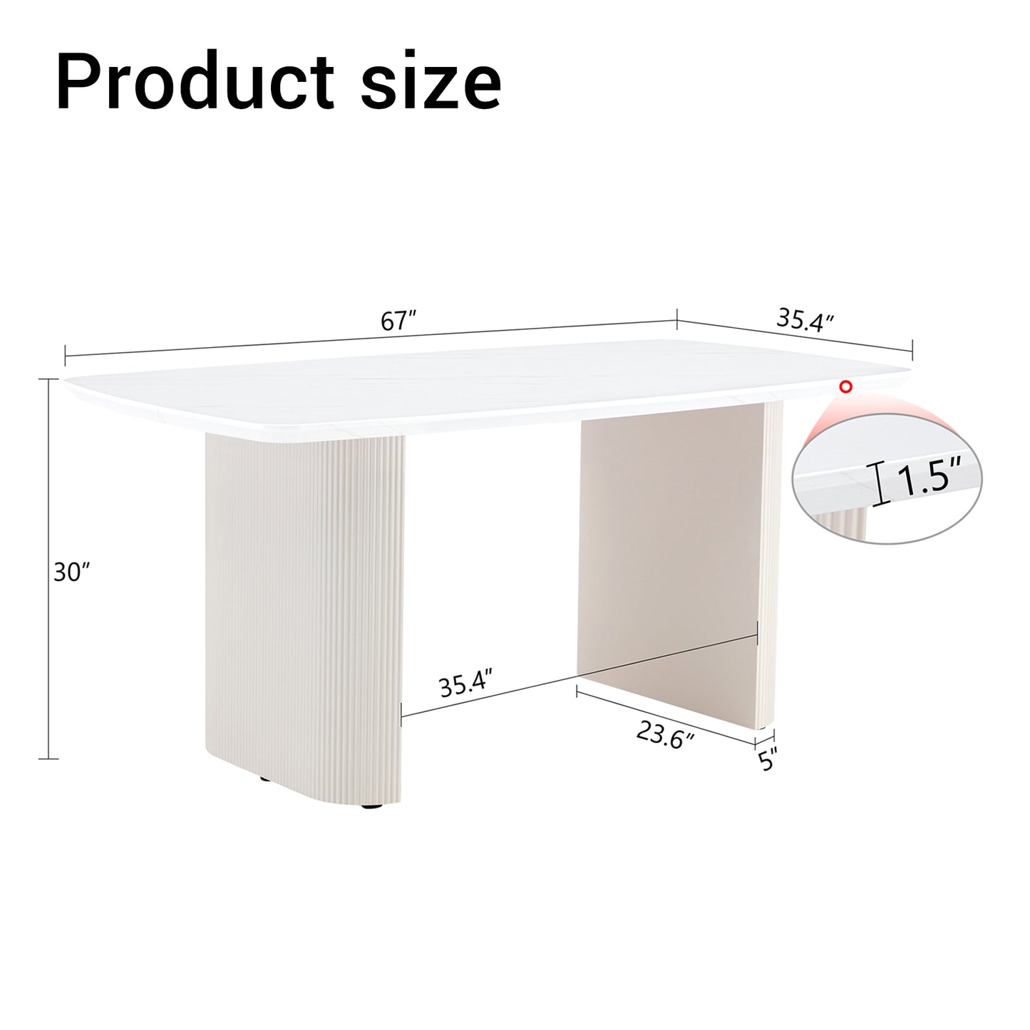 Cream style MDF white dining table.It is a furniture with a warm and soft appearance, suitable for creating a comfortable and friendly dining environment, suitable for kitchens, dining