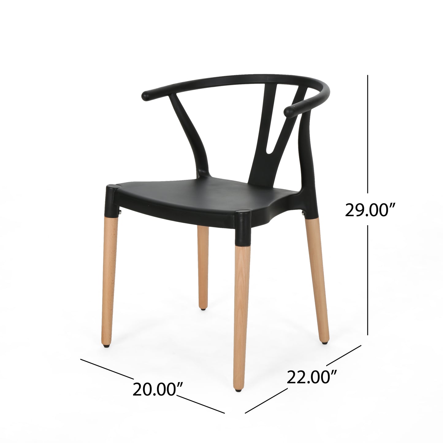 PLASTIC DINING CHAIR(set of 2)