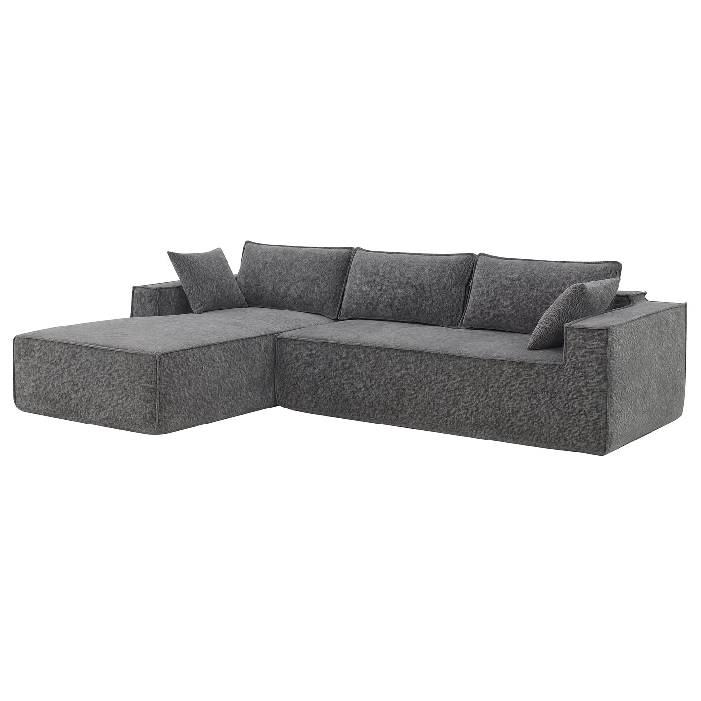 [VIDEO+New] 111.5*72" Minimalist Style Modular Sectional Sofa,Wrinkle-resistant Chenille Couch Set,L-Shaped Compressed Sofa for Living Room,2 PIC Free Combination,No Assembly Require,3 Colors