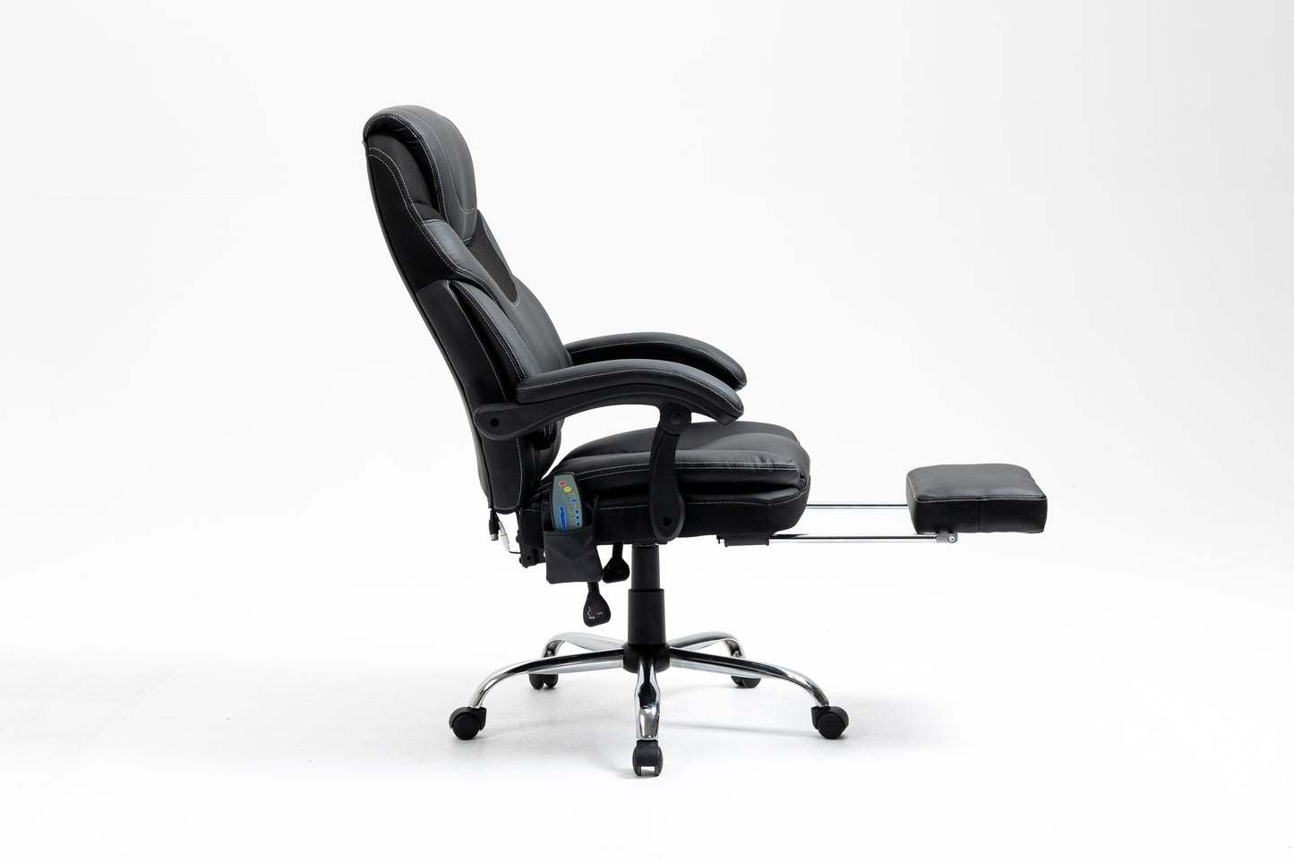 （缺货）Massage Reclining Office Chair with Footrest, High Back Computer Chair Home Desk Ergonomic Executive Office Chair with Armrests, Adjustable Height.