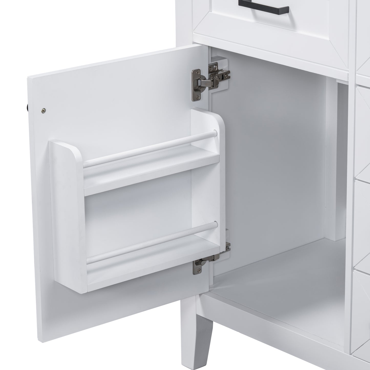 30" Bathroom Vanity with Sink Combo, White Bathroom Cabinet with Drawers, Solid Frame and MDF Board