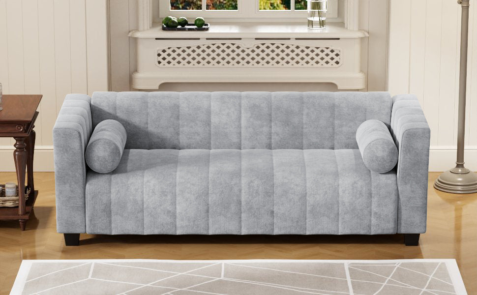 U_Style 78.7''Upholstered Sofa for Living Room, Bedroom, Salon, Simplified Style