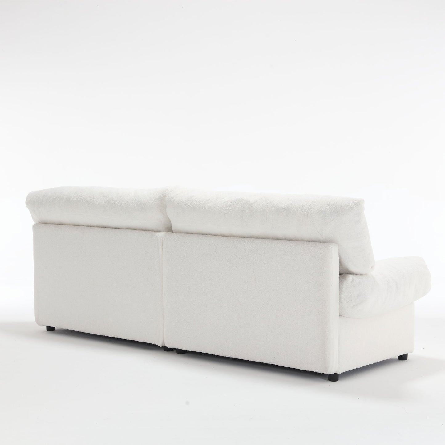 （缺货，同款灰色有货）Cloud Style Sofa, Teddy Velvet Fabric, Comfy Padded Cloud Couch for Living Room, Apartment