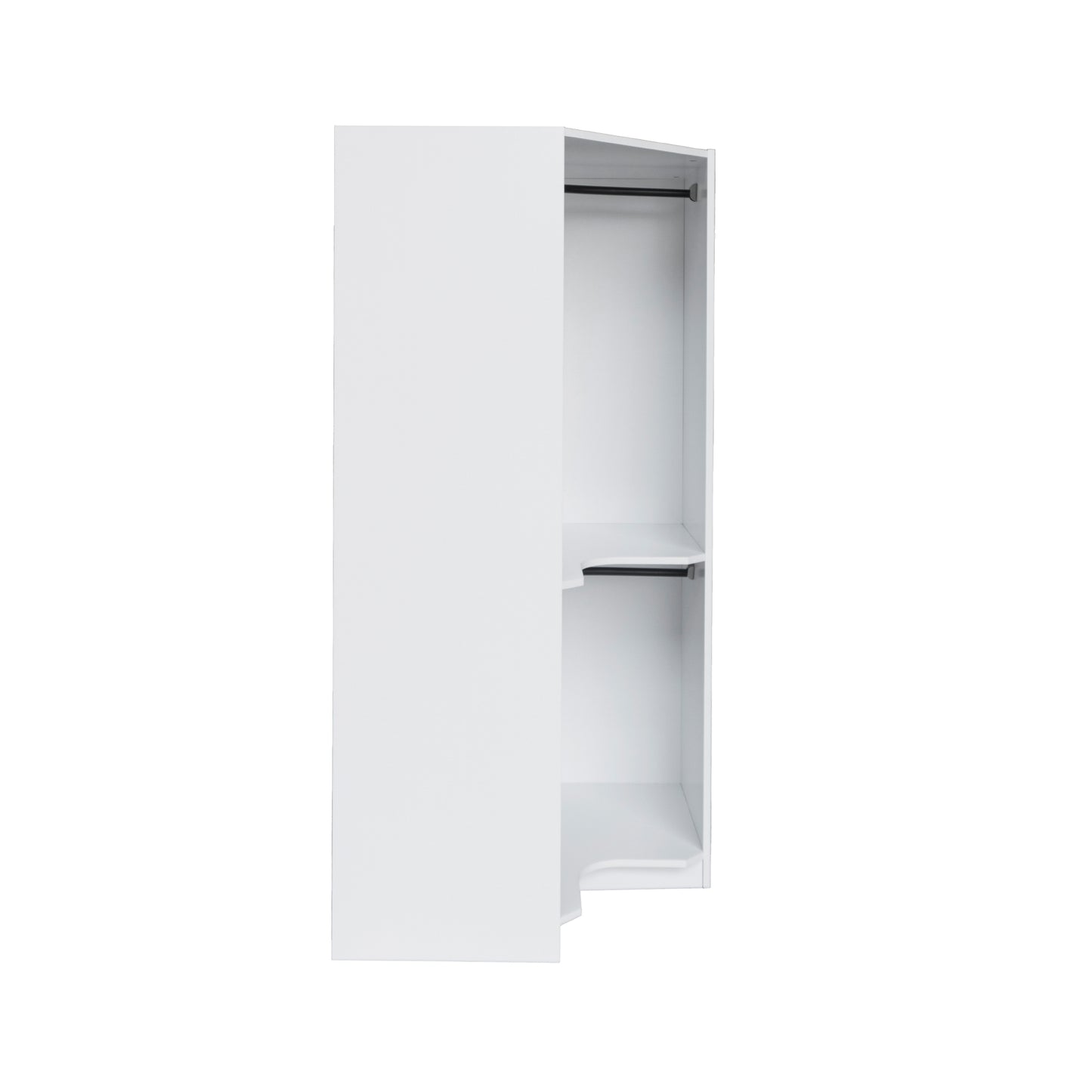 Polygon Corner Wardrobe, White