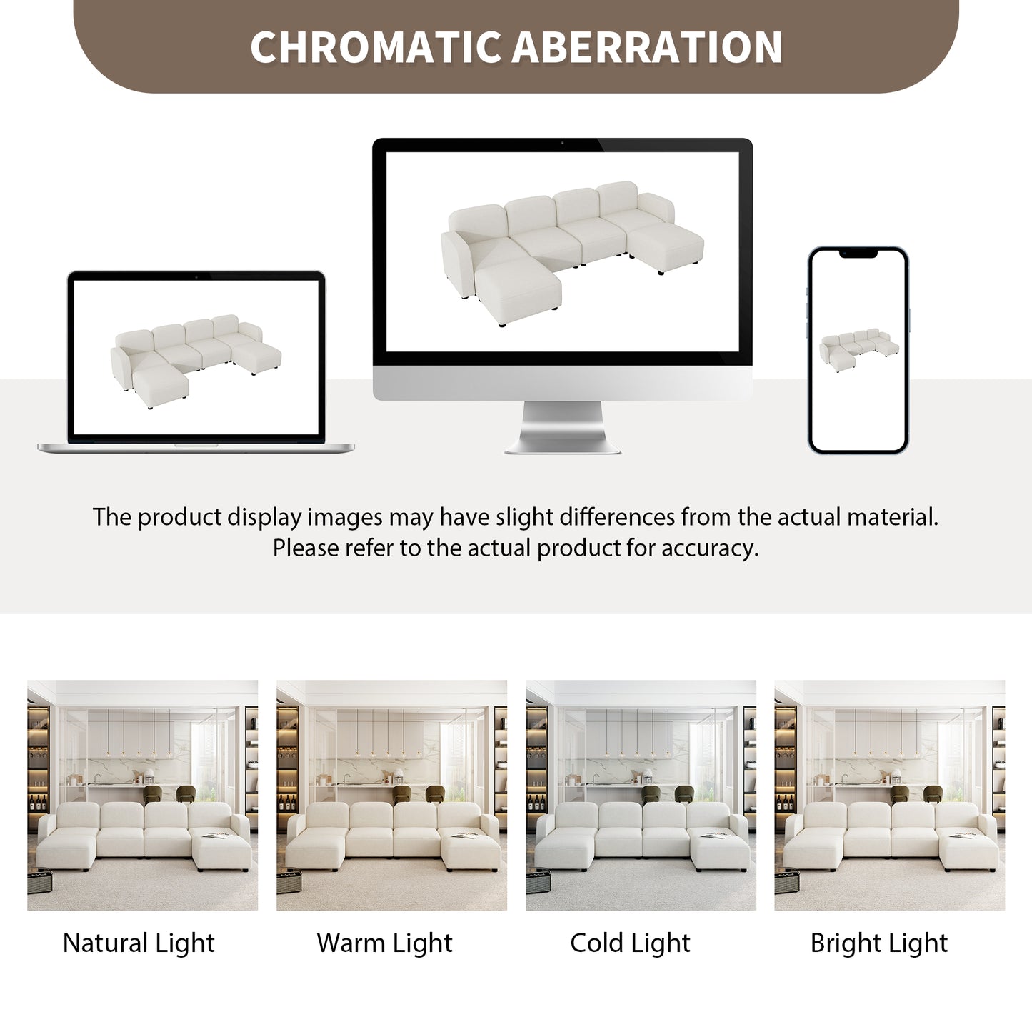 116*58" Velvet Modular Sectional Sofa,U Shaped Reversible Couch Set,Free Combination,6 Seat Sleeper Cloud Sofa Bed with Ottoman,Convertible Oversized Indoor Furniture Pieces for Living Room,Beige