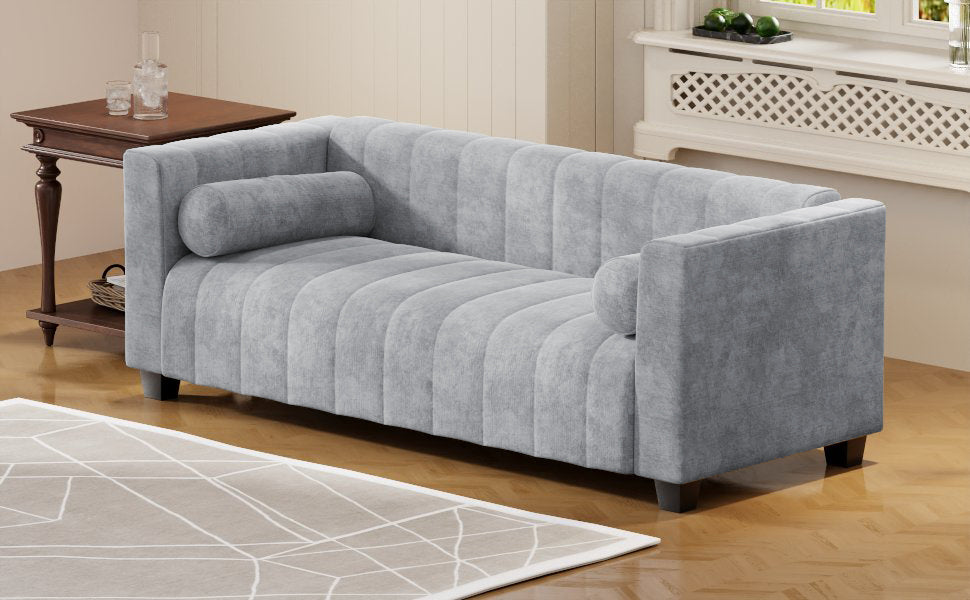 U_Style 78.7''Upholstered Sofa for Living Room, Bedroom, Salon, Simplified Style