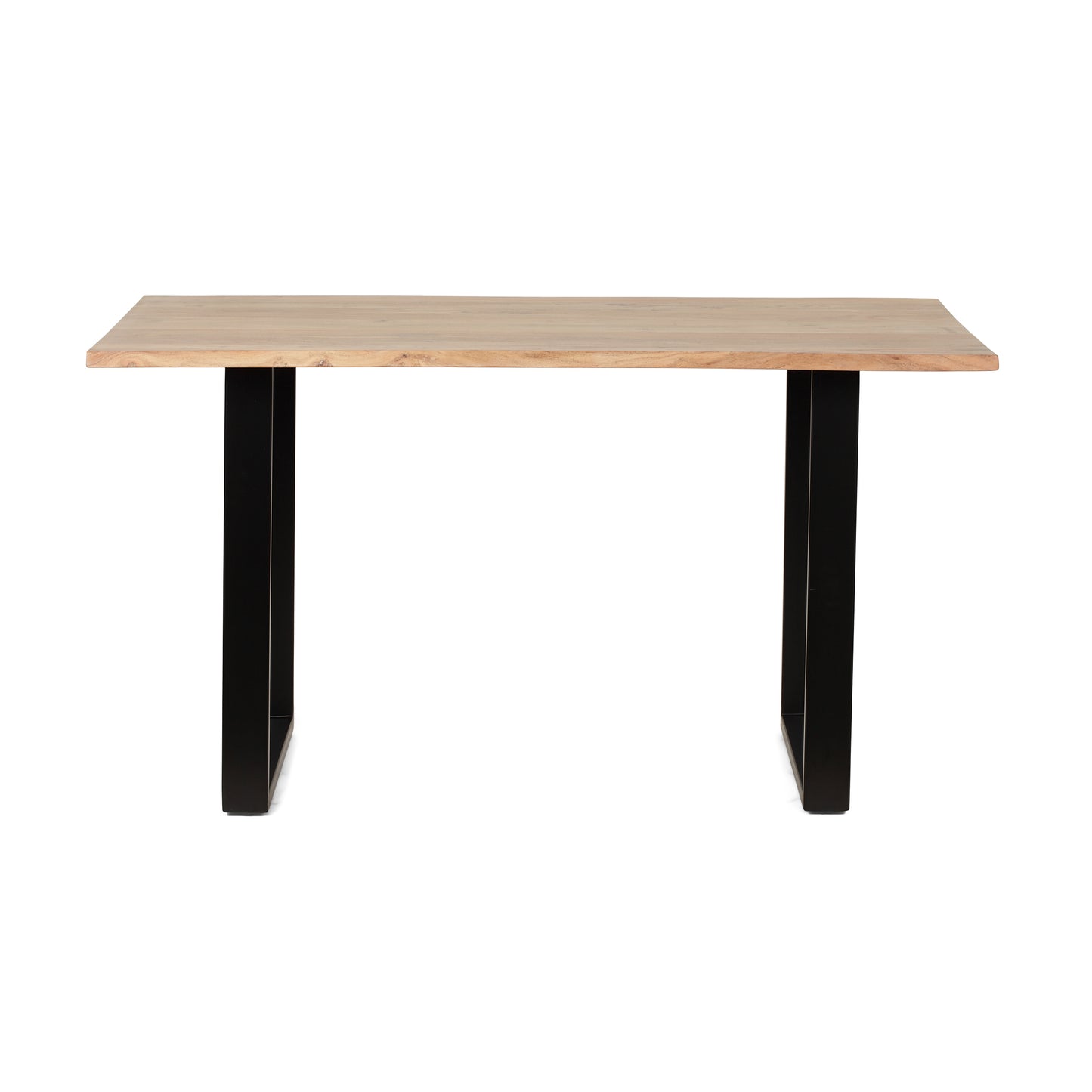 Dining Table, Black + Natural, 31D x 55W x 30H in