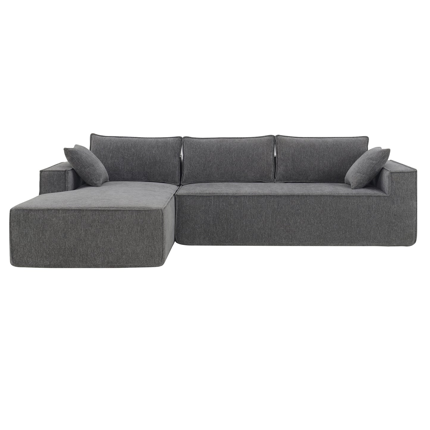 [VIDEO+New] 111.5*72" Minimalist Style Modular Sectional Sofa,Wrinkle-resistant Chenille Couch Set,L-Shaped Compressed Sofa for Living Room,2 PIC Free Combination,No Assembly Require,3 Colors