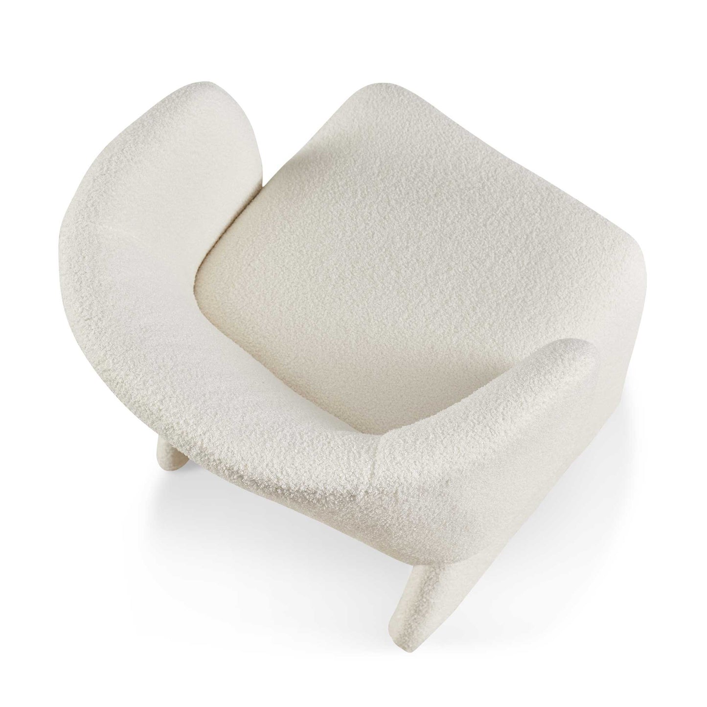 Modern Accent Chair White Single Sofa Chair,Upholstered Side Chair Teddy Comfy Reading Chair for Bedroom/Living Room/Reception-Off White-1PC