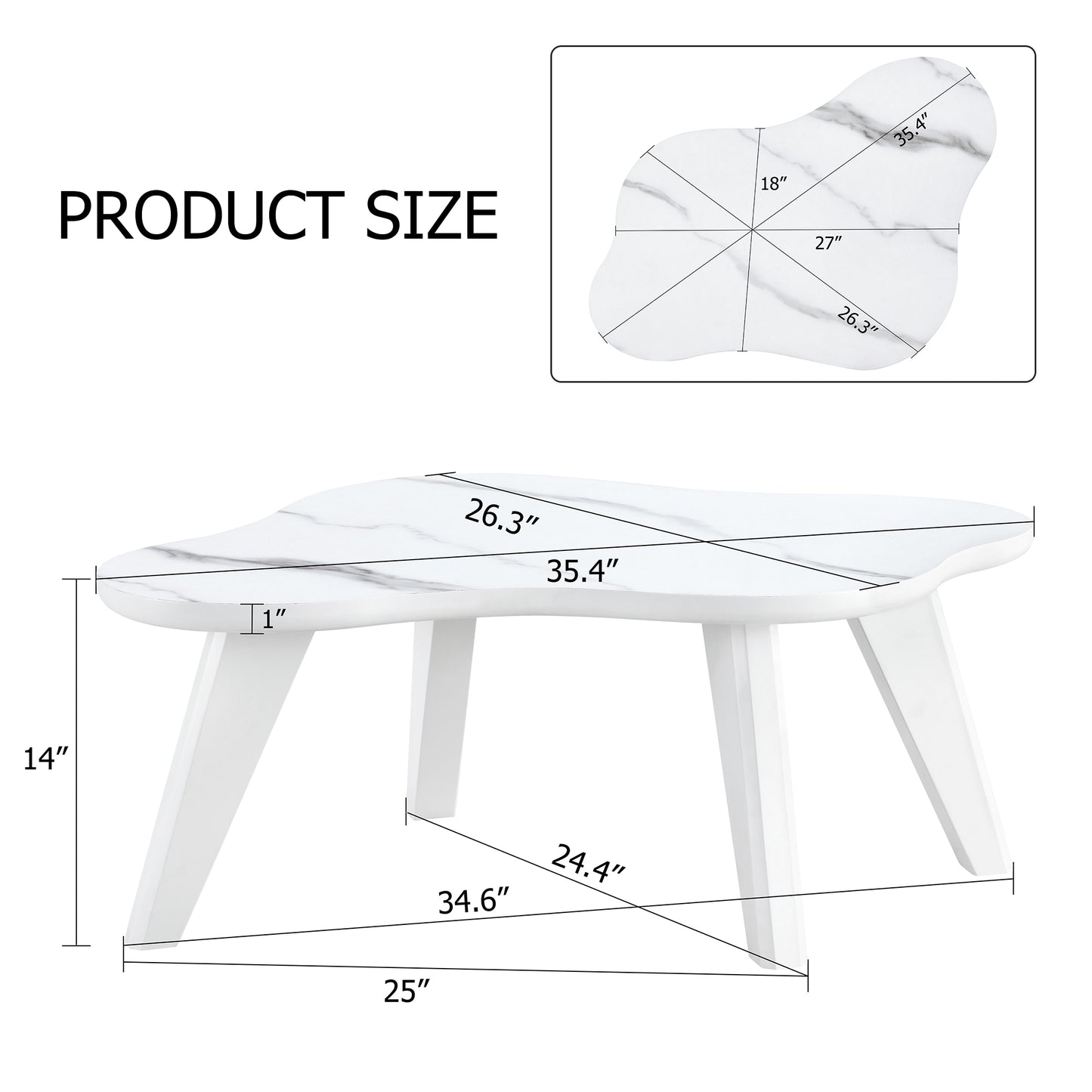 Modern minimalist wood color table top. Solid wood legs, cloud shape to give you a new experience, computer desk. The game table. Suitable for dining and living rooms.