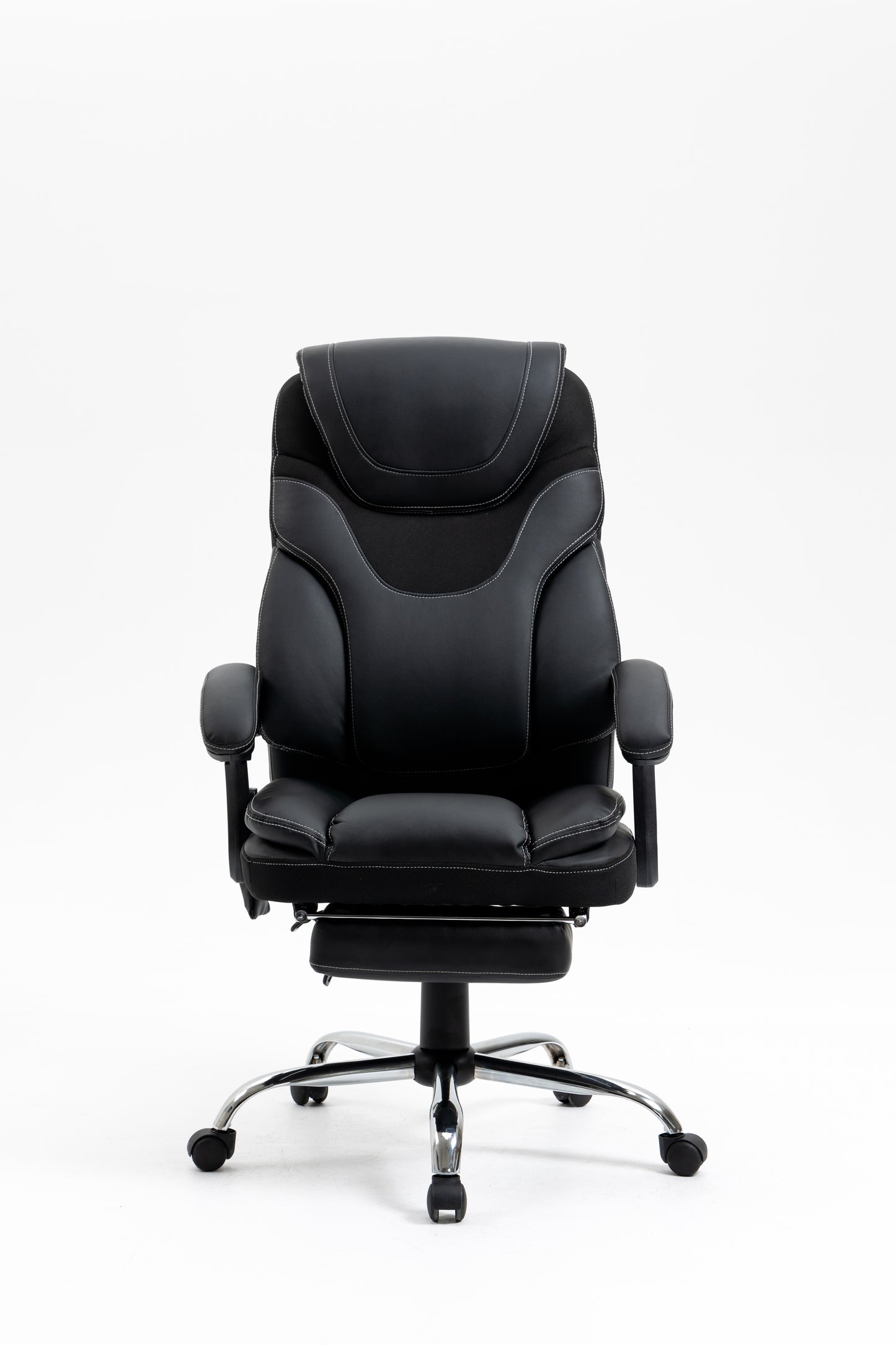 （缺货）Massage Reclining Office Chair with Footrest, High Back Computer Chair Home Desk Ergonomic Executive Office Chair with Armrests, Adjustable Height.