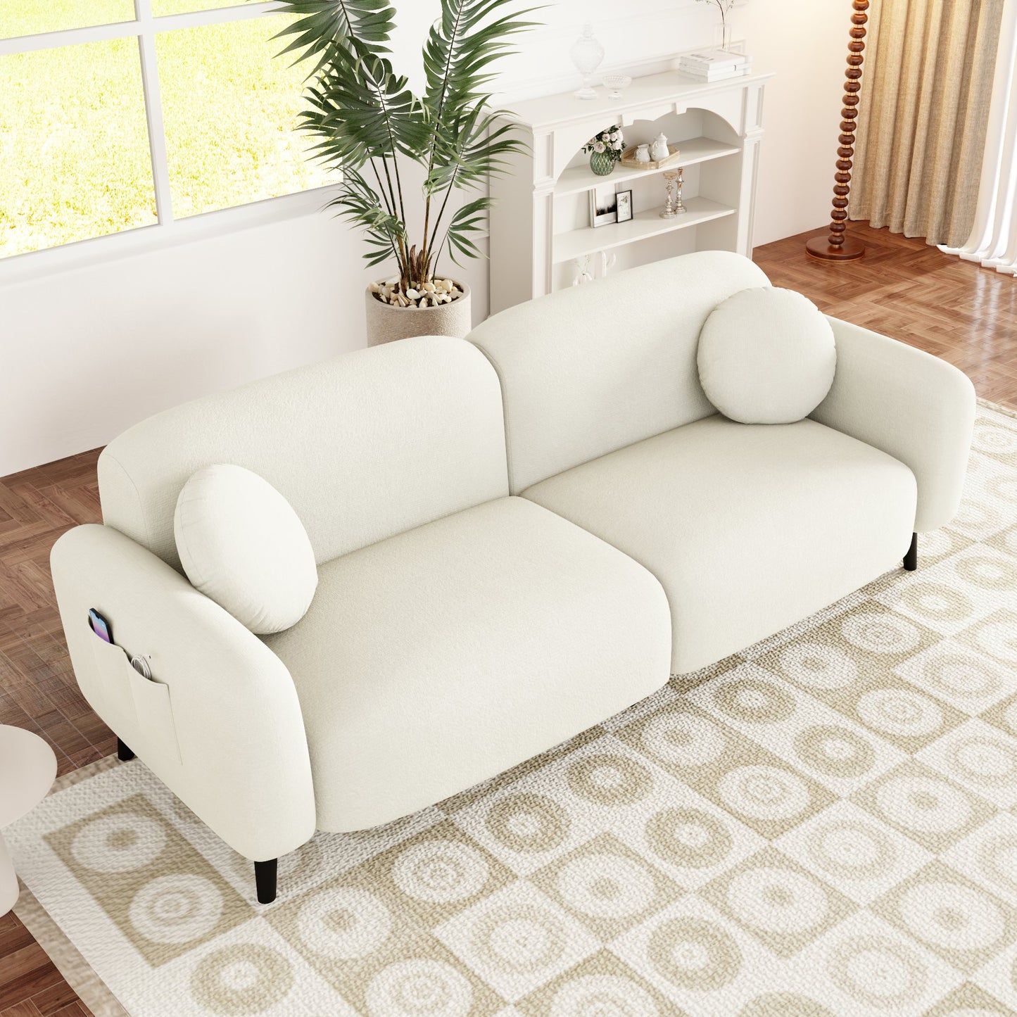 U_Style 83.9''Upholstered Sofa for Living Room, Bedroom, and Apartments