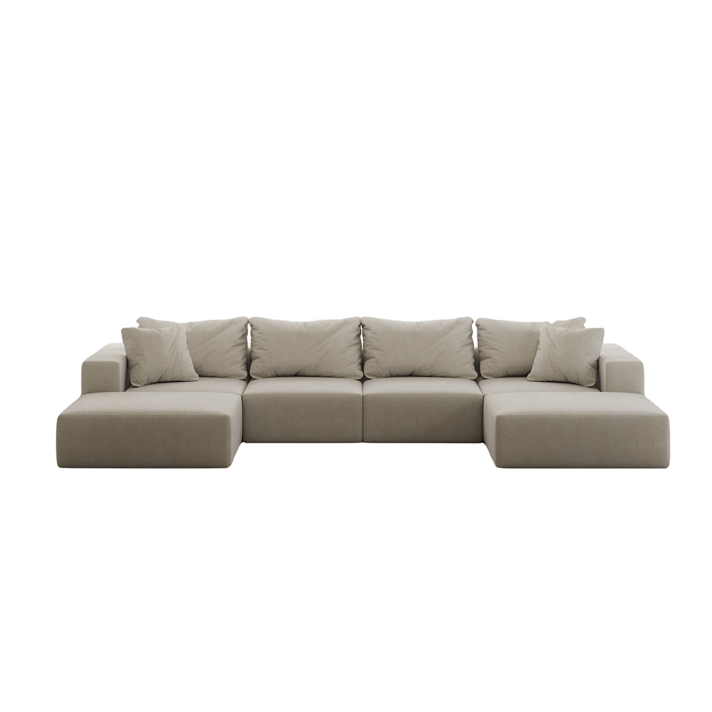 （缺货）Oversized sponge cloud sofa,Modern Upholstered Sectional Sofa Couch Set,Modular 162" L Shaped Sectional Living Room Sofa Set With 6 Pillows,Free Combination Sofa Couch for Living Room,Bedroom