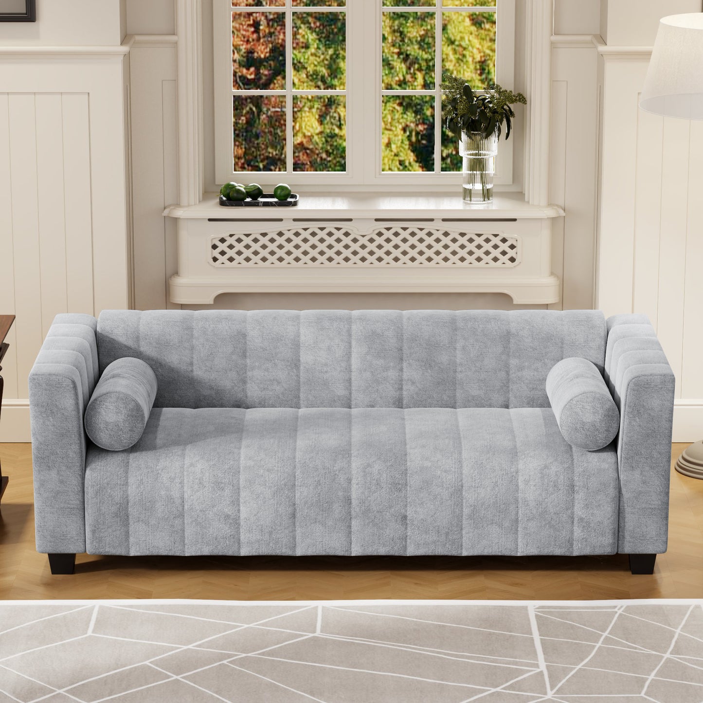 U_Style 78.7''Upholstered Sofa for Living Room, Bedroom, Salon, Simplified Style