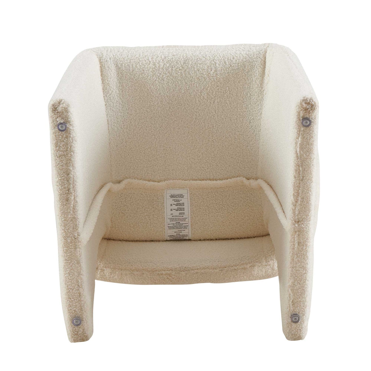 Modern Accent Chair White Single Sofa Chair,Upholstered Side Chair Teddy Comfy Reading Chair for Bedroom/Living Room/Reception-Off White-1PC